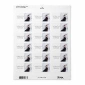 ウィンターバードインハンドクリスマスホリデーカード ラベル (フルシート)