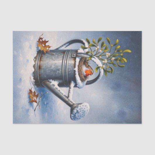 ウィンターバードズネストデコページティッシュペーパー 薄葉紙 (正面)