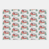 ウィンターバーントラクター&トラックトリオ ラッピングペーパーシート (正面2)