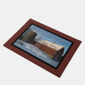 ウィンターバ素朴ンハッピーホリデイズ ドアマット (アングル)