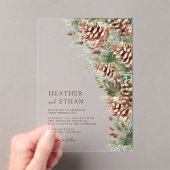ウィンターパインアクリル結婚式招待状 アクリル招待状 (インサイチュ (ポータブル))