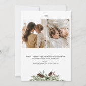 ウィンターパインアーチフォトホリデーカード 招待状 (裏面)