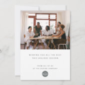 ウィンターパインウォーターカラービジネスホリデーカード シーズンカード (裏面)