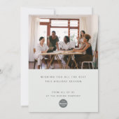 ウィンターパインウォーターカラービジネスホリデーカード シーズンカード (裏面)