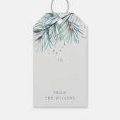 ウィンターパインウォーターカラーホリデー ギフトタグ (裏面)