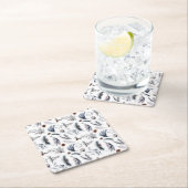 ウィンターパインエレガントボタニカルホリデイ スクエアペーパーコースター (インサイチュ)