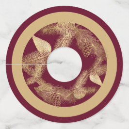 ウィンターパインクリスマス ワイングラスタグ