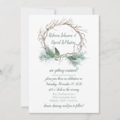 ウィンターパイングレープヴィンリース結婚式招待状 招待状 (正面)