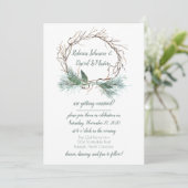 ウィンターパイングレープヴィンリース結婚式招待状 招待状 (スタンド正面)