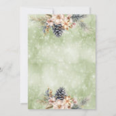 ウィンターパインコーンフローラクリスマスパーティー 企業の 招待状 (裏面)