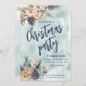 ウィンターパインコーンフローラクリスマスパーティー 企業の 招待状 (正面/裏面)