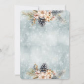 ウィンターパインコーンフローラホリデーパーティ企業の 招待状 (裏面)