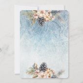 ウィンターパインコーンフローラホリデーパーティ企業の 招待状 (裏面)