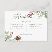 ウィンターパインコーンベリーモダン披露宴結婚ズ エンクロージャーカード (正面)