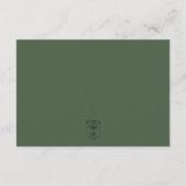 ウィンターパインコーンベリーモダン詳細結婚ズ エンクロージャーカード (裏面)