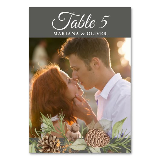 ウィンターパインストーングレー結婚のテーブル番号 テーブルナンバー (裏面)