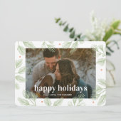 ウィンターパインズモダンホリデーフォトカード シーズンカード (スタンド正面)