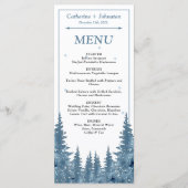 ウィンターパインズ結婚クリスマスのメニューカード メニュー (正面)