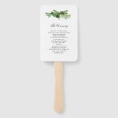 ウィンターパインズ結婚式 プログラム ハンドファン (裏面)