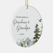 ウィンターパインツリーグランマグランドパ初めてのクリスマス セラミックオーナメント (右)