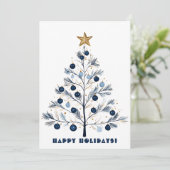 ウィンターパインツリースタークリスマスシーズンの休日 シーズンカード (スタンド正面)