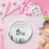 ウィンターパインツリーズウッドランドアニマルズ紙プレート ペーパープレート (パーティー)