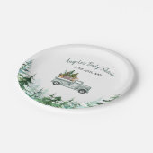 ウィンターパインツリーズウッドランドアニマルズ紙プレート ペーパープレート (アングル)