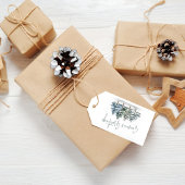 ウィンターパインツリーズクリスマスカスタム ギフトタグ