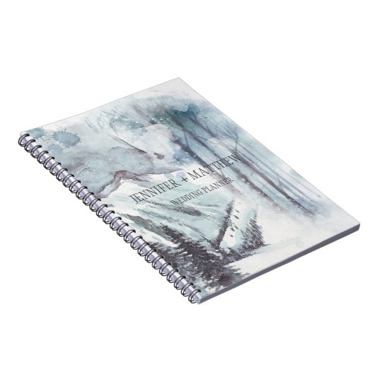 ウィンターパインツリーズスノーマウンテンズウェディングプランナー ノートブック (右側)