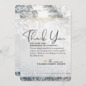 ウィンターパインツリーズ悔やみや弔慰サンキューカード 招待状 (正面/裏面)