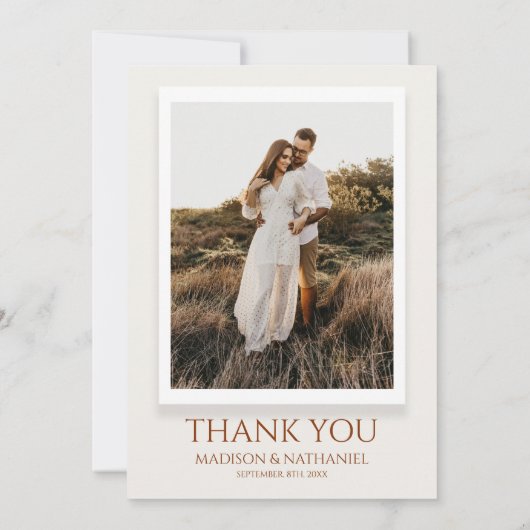 ウィンターパインツリーフラワーズフローラカスタム写真 サンキューカード (裏面)