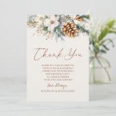 ウィンターパインツリーフラワーズフローラ サンキューカード (スタンド正面)