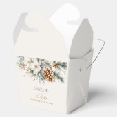 ウィンターパインツリーフラワーフローラ庭園の結婚式 フェイバーボックス (オープン)