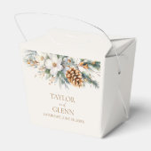 ウィンターパインツリーフラワーフローラ庭園の結婚式 フェイバーボックス (裏面サイド)