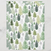 ウィンターパインツリー紙シート (正面/裏面)