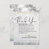 ウィンターパインツリー3.5x5悔やみや弔慰サンキューカード サンキューカード (正面/裏面)