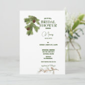 ウィンターパインツリー&パインコーンブライダルシャワー 招待状 (スタンド正面)