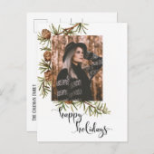 ウィンターパインハッピーホリデーズカリフォグラフィー |写真 ポストカード (正面/裏面)