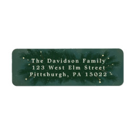 ウィンターパインバウダークグリーン差出人住所ラベル ラベル