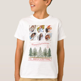 ウィンターパインファミリーフォトマッチングクリスマス Tシャツ
