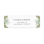 ウィンターパインフォレストグリーンリー差出人住所ラベル ラベル (正面)