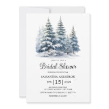 ウィンターパインフォレストスノーインラブブライダルシャワー