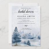 ウィンターパインフォレストスノーホリデーズブライダルシャワー 招待状 (正面)