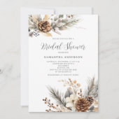 ウィンターパインフローラクリスマスブライダルシャワー 招待状 (正面)