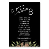 ウィンターパインブラックテーブル番号カード（名前あり） テーブルナンバー (裏面)