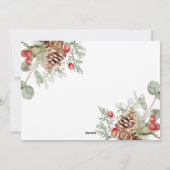 ウィンターパインベリーグリーン3 Photo Holiday Card シーズンカード (裏面)