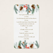 ウィンターパインベリーコーン縁ど写真葬儀祈りの言葉 (裏面)