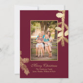 ウィンターパインホリディフォトグリーティングカード 招待状 (正面)
