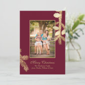 ウィンターパインホリディフォトグリーティングカード 招待状 (スタンド正面)