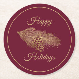 ウィンターパインホリデイ ラウンドペーパーコースター